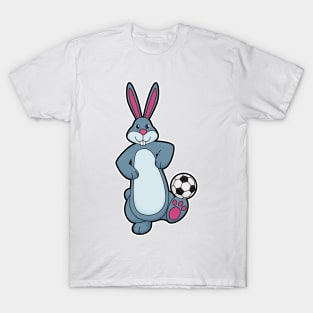 Rabbit as Soccer player with Soccer ball T-Shirt